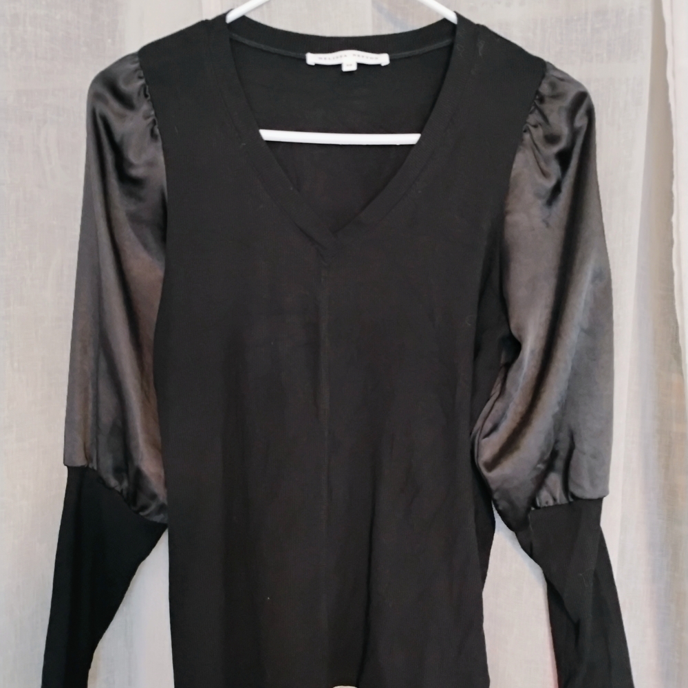 MELISSA NEPTON Black Puff Sleeve Blouse